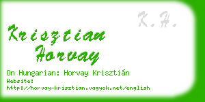 krisztian horvay business card